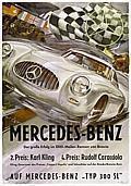 Mille Miglia, 1952. Rennsiegplakat von Hans Liska.